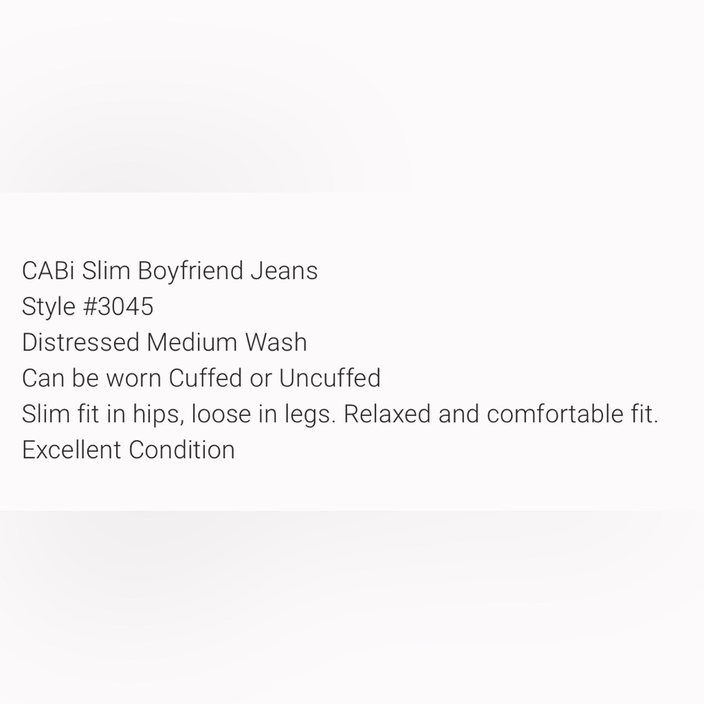CABI Style #3045 Slim Boyfriend distressed stretch jeans size 0 - Picture 7 of 8